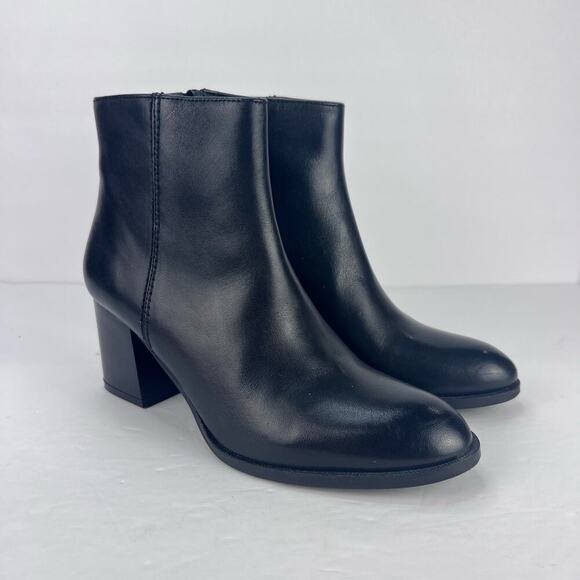 EUC LAMICA Black Soft Leather Block Heel Women's Booties Made in Italy - Picture 3 of 10